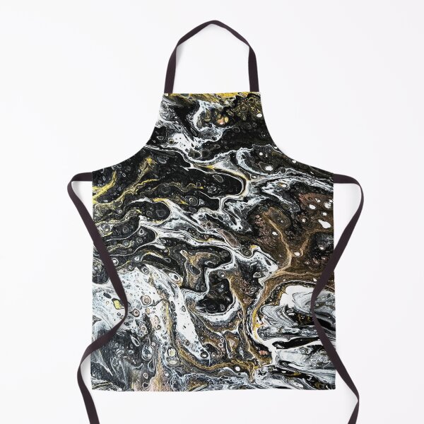 Item preview, Black, Gold and White Acrylic Pour designed and sold by zibziby.