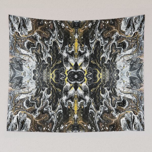 Item preview, Black, Gold and White Acrylic Pour designed and sold by zibziby.