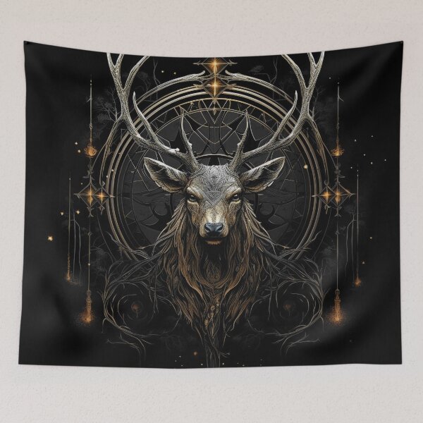 Item preview, Nordic Stag wreath designed and sold by BloodRubyz.
