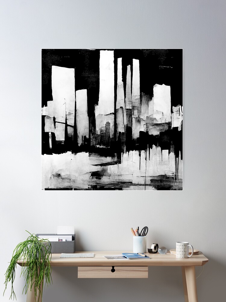 Black and White abstract #5 Poster