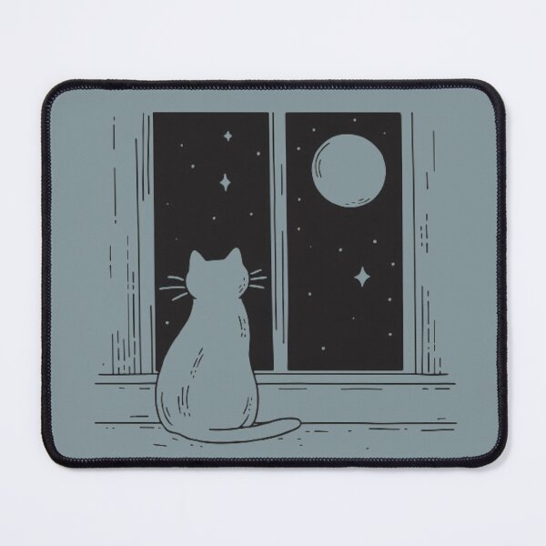 Item preview, Aesthetic line art cat designed and sold by BeNazzArt.