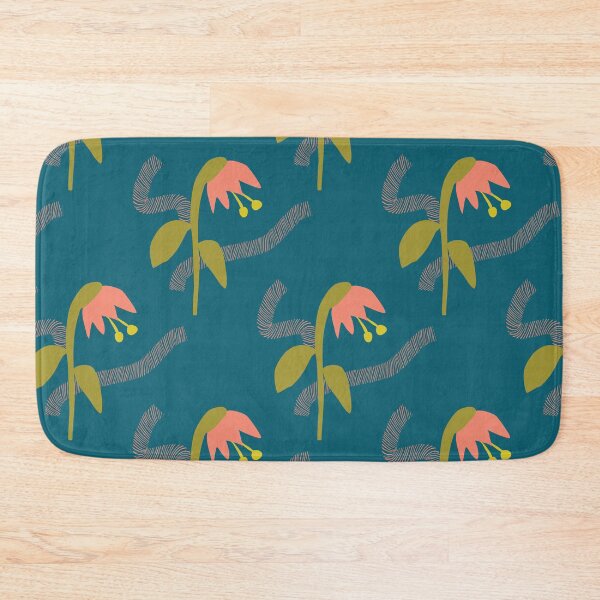 Item preview, Boho Vibes Flower Blooms in Earthy Peach and Teal designed and sold by Aureusglow.