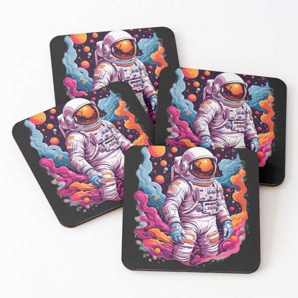 Item preview, Cosmic Dreamer: Astronaut in Colorful Clouds designed and sold by OldBlackGallery.