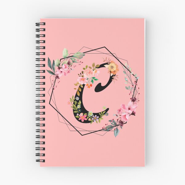 Item preview,  C monogram flowers, watercolor designed and sold by OmikronStore.