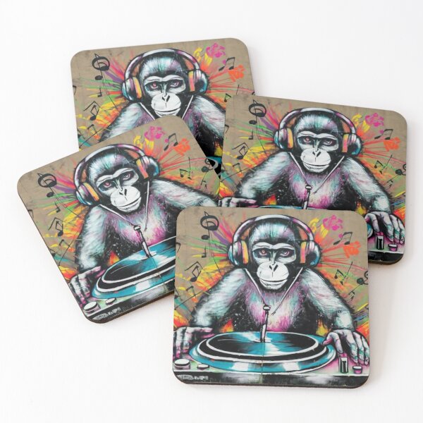 Item preview, DJ Monkey Stencil Graffiti designed and sold by Bomax121.