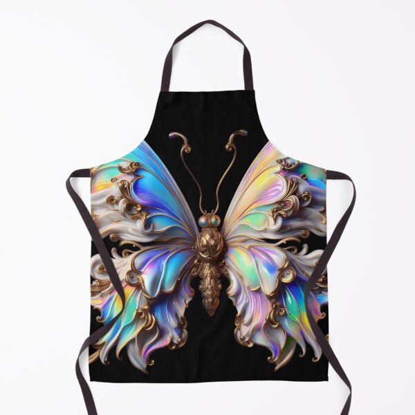 Item preview, A 3D porcelain sculpture of a colorful butterfly designed and sold by AI-Only Creations.