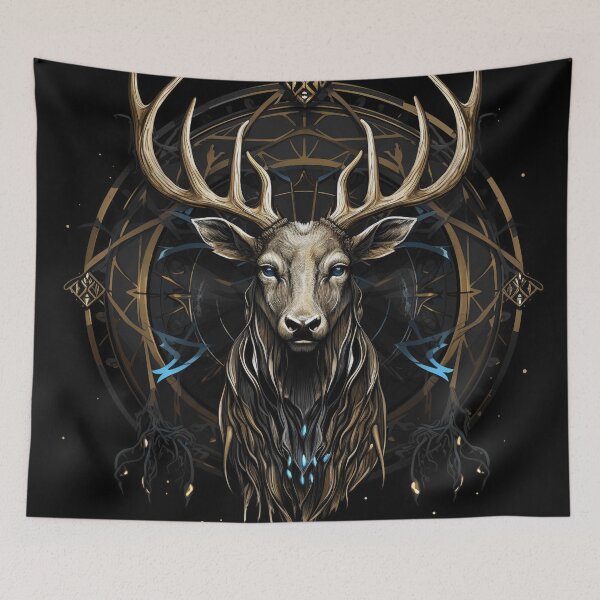 Item preview, Nordic Stag wreath designed and sold by BloodRubyz.