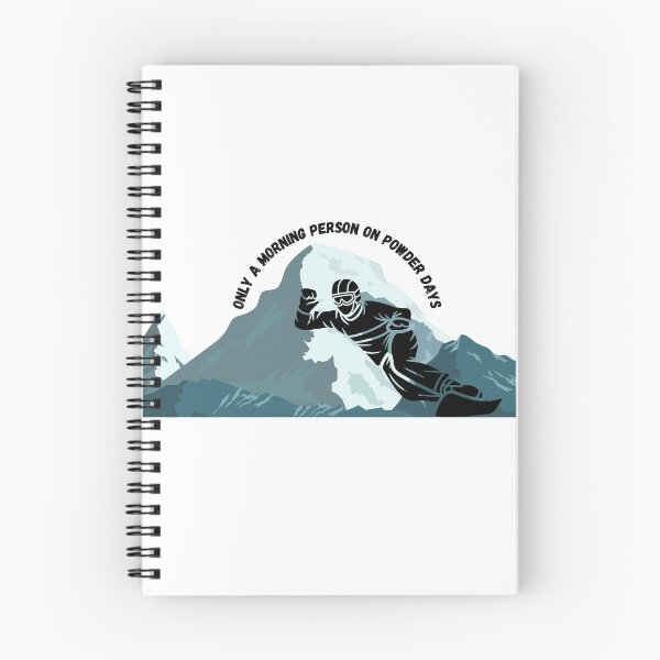 Item preview, Only A Morning Person On Powder Days designed and sold by zaliasdesigns.