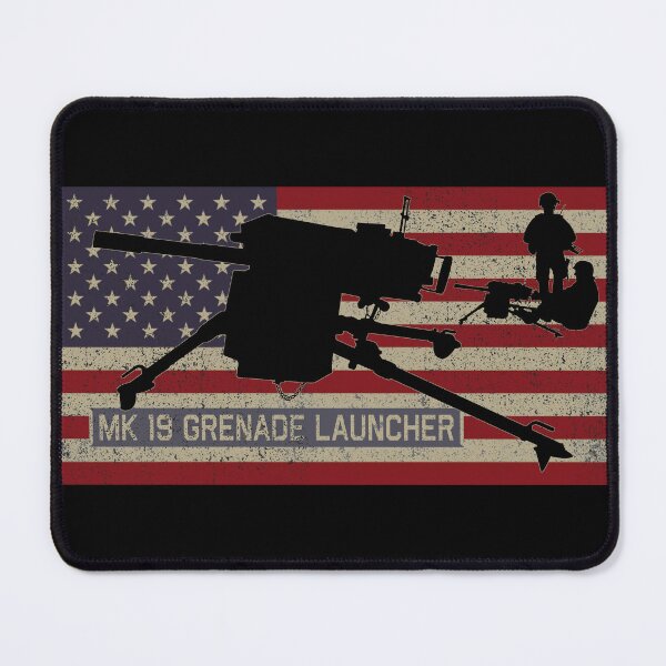 Item preview, Mk 19 Grenade Launcher Silhouettes American Vintage Flag designed and sold by MilitaryMart.