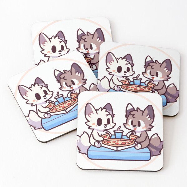 Item preview, Furries Eating Pizza Cute designed and sold by Evelyns-Furries.