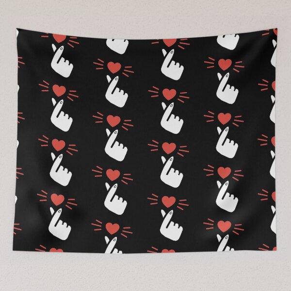Item preview, Finger Heart Kpop Songalag Hateu White Hand designed and sold by SubtleSplit.