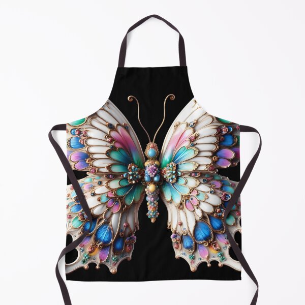 Item preview, A 3D porcelain sculpture of a colorful butterfly designed and sold by AI-Only Creations.