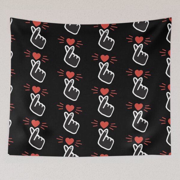 Item preview, Finger Heart Kpop Songalag Hateu Black Hand designed and sold by SubtleSplit.