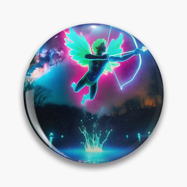 Item preview, Blacklight Style Cupid Luminous Leap: A Mystical Neon Flight designed and sold by Matt's Artificial Nature.