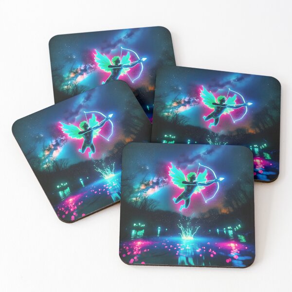 Item preview, Blacklight Style Cupid Luminous Leap: A Mystical Neon Flight designed and sold by Matt's Artificial Nature.
