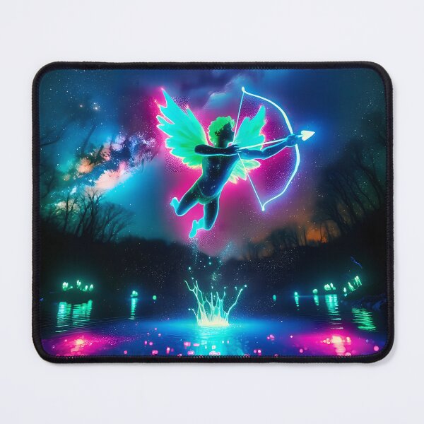 Item preview, Blacklight Style Cupid Luminous Leap: A Mystical Neon Flight designed and sold by Matt's Artificial Nature.
