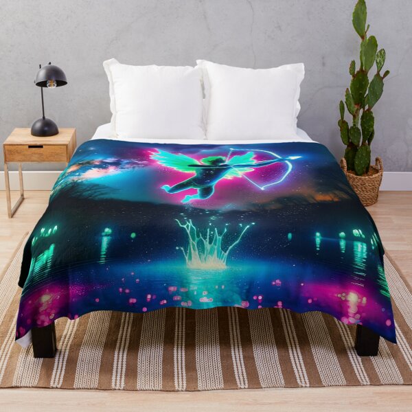 Item preview, Blacklight Style Cupid Luminous Leap: A Mystical Neon Flight designed and sold by Matt's Artificial Nature.