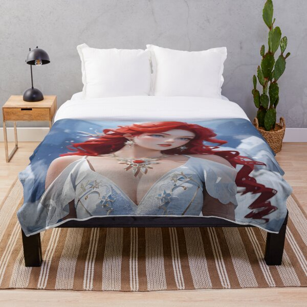 Item preview, Hermosa dama en la temporada navideña con cabello rojo. designed and sold by PCGDrawing.