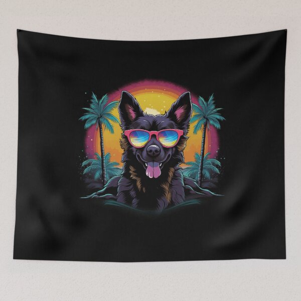 Item preview, Retro Wave Cattledog Dog Shirt designed and sold by RedDesignSyc.