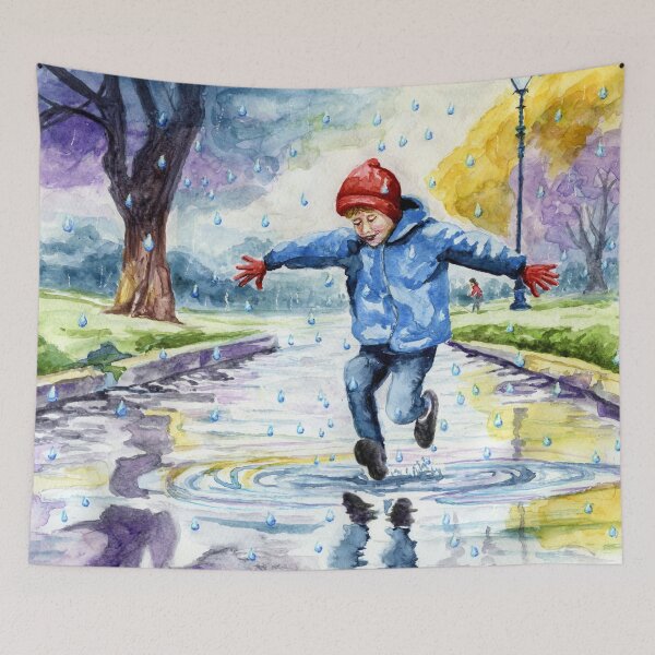 Item preview, Splashing in Puddles on a Rainy Day designed and sold by LymphomaLass.