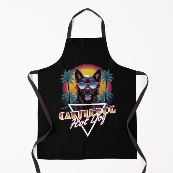 Item preview, Retro Wave Cattledog Hot Dog Shirt designed and sold by RedDesignSyc.