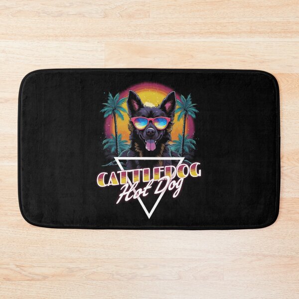 Item preview, Retro Wave Cattledog Hot Dog Shirt designed and sold by RedDesignSyc.