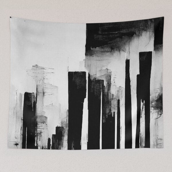 Item preview, Black and White abstract #6 designed and sold by George Michael.