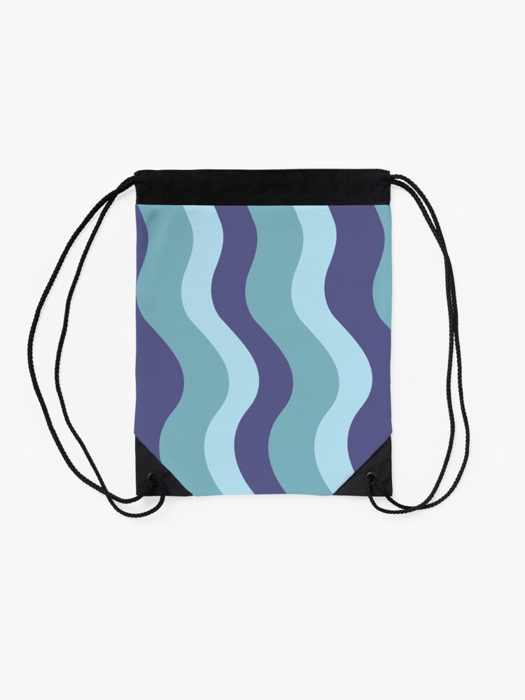 Alternate view of Aqua Balls - Waves Drawstring Bag