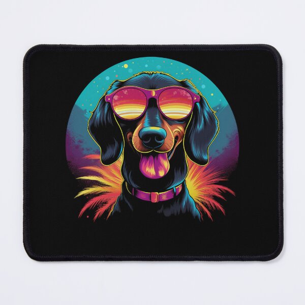 Item preview, Retro Wave Dachshound Dog Shirt designed and sold by RedDesignSyc.