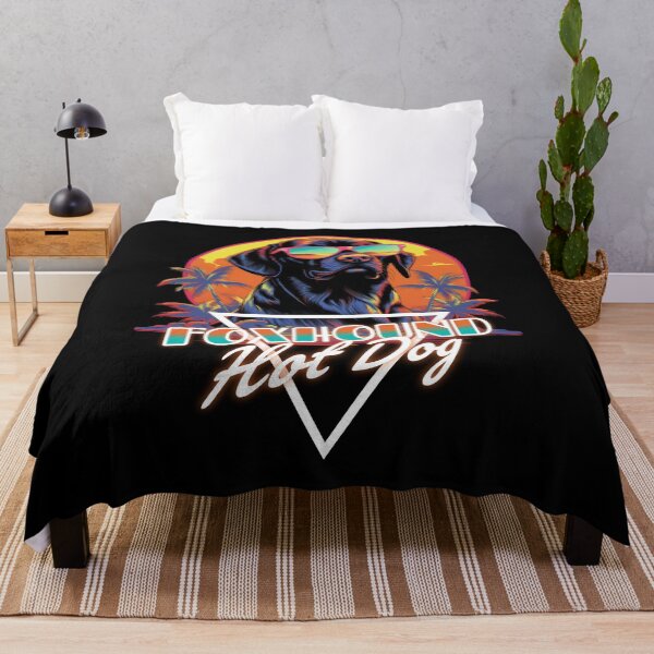 Item preview, Retro Wave Foxhound Hot Dog Shirt designed and sold by RedDesignSyc.