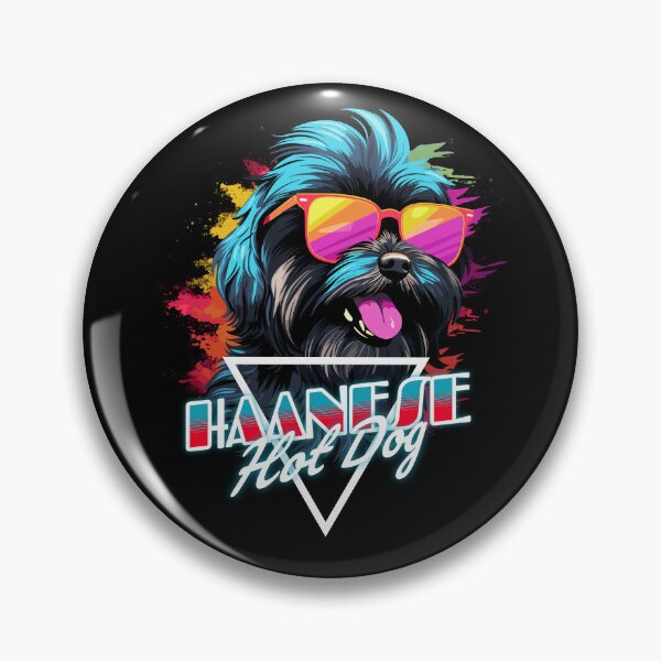 Item preview, Retro Wave Havanese Hot Dog Shirt designed and sold by RedDesignSyc.