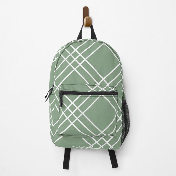 Item preview, Basil Green Background with Tilted White Lines designed and sold by BN Designs and Photography.