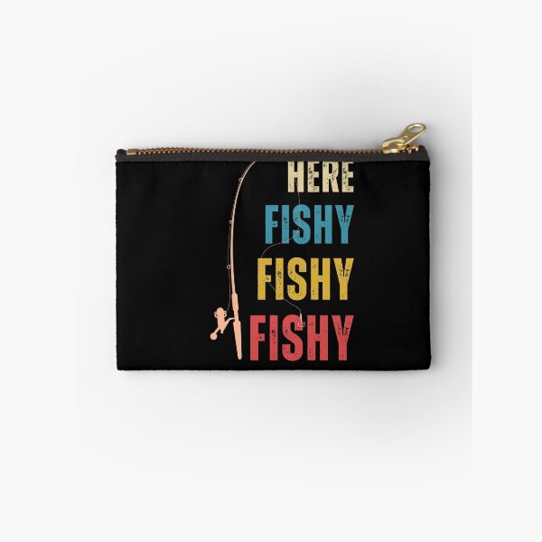 Item preview, Here Fishy Fishy Fishing Funny Fishing Retro designed and sold by MKCollabs.