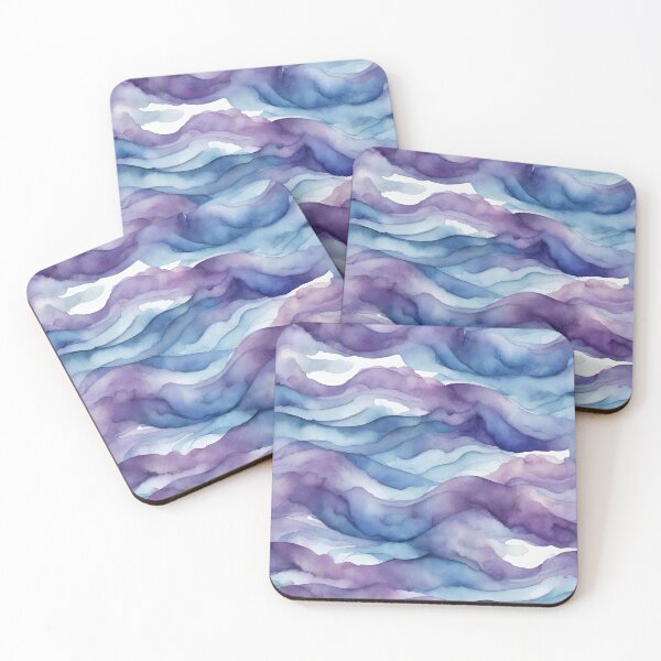 Item preview, Purple and Blue Watercolour wave patterns  designed and sold by Sheila5480.