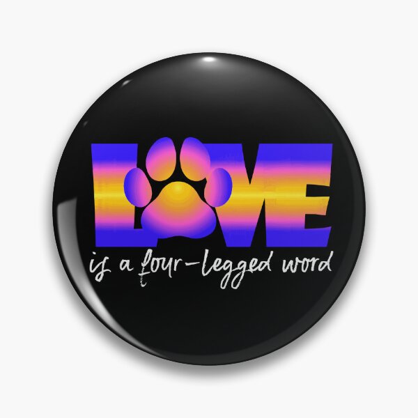 Item preview, Love is a Four-Legged Word Ocean Sunset Ombre White Letters designed and sold by HeidiMyersArt.