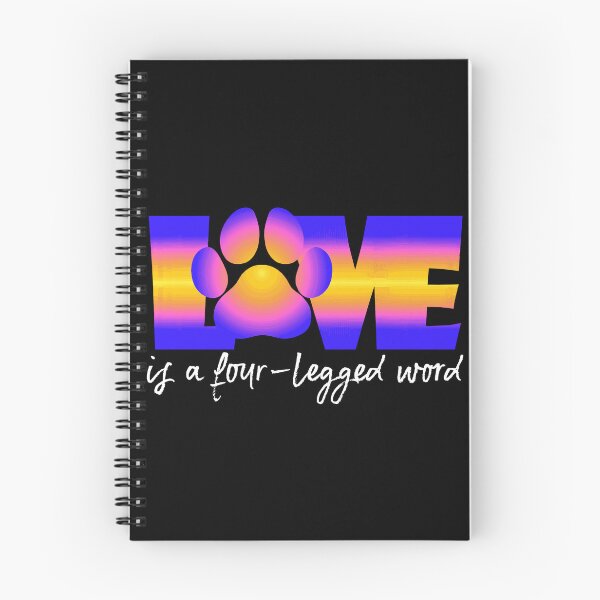 Item preview, Love is a Four-Legged Word Ocean Sunset Ombre White Letters designed and sold by HeidiMyersArt.