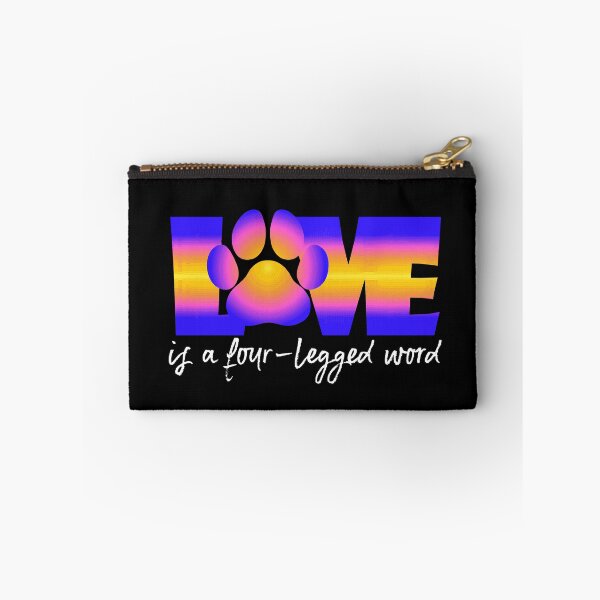 Item preview, Love is a Four-Legged Word Ocean Sunset Ombre White Letters designed and sold by HeidiMyersArt.