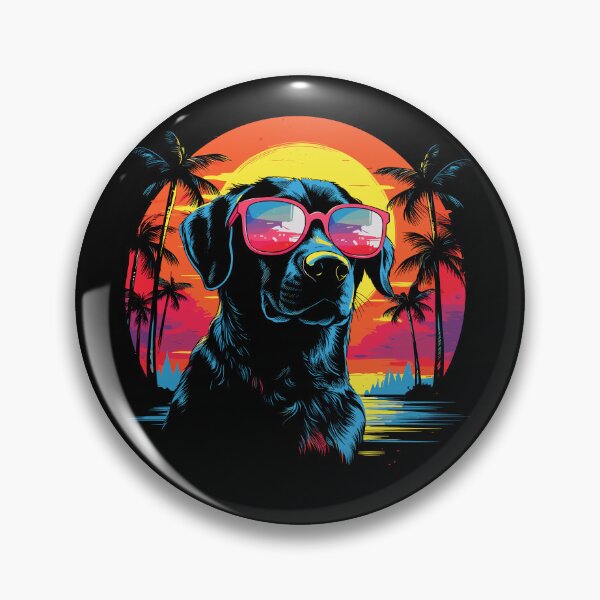 Item preview, Retro Wave Labrador Dog Shirt designed and sold by RedDesignSyc.