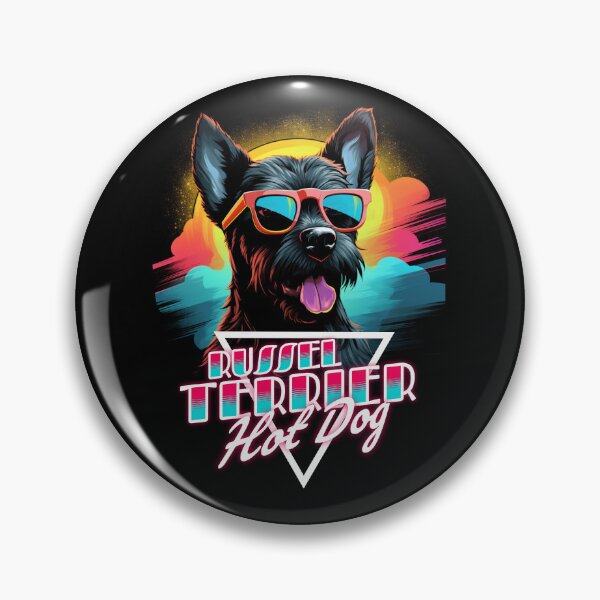Item preview, Retro Wave Jack Russel Terrier Hot Dog Shirt designed and sold by RedDesignSyc.