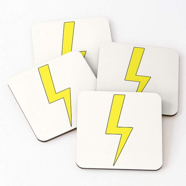 Item preview, Lightning bolt | Yellow Flash Energy with black outline -  designed and sold by PurpleLoveStore.