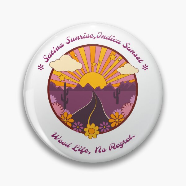 Item preview, Sativa Sunrise, Indica Sunset: Weed Life, No Arrepentimiento de fumar designed and sold by TwoBusyCreating.