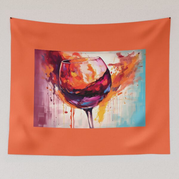 Item preview, Red Wine Euphoria- A Symphony of Dynamic Elegance in Bold Hues designed and sold by OlfactoART Studio.