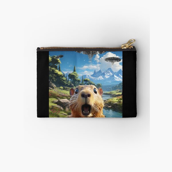 Item preview, Capybara Selfie with UFOs designed and sold by Master-Print.