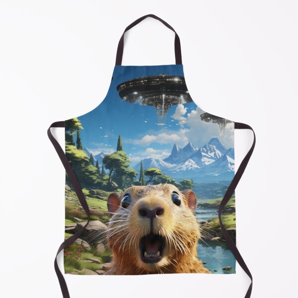 Item preview, Capybara Selfie with UFOs designed and sold by Master-Print.