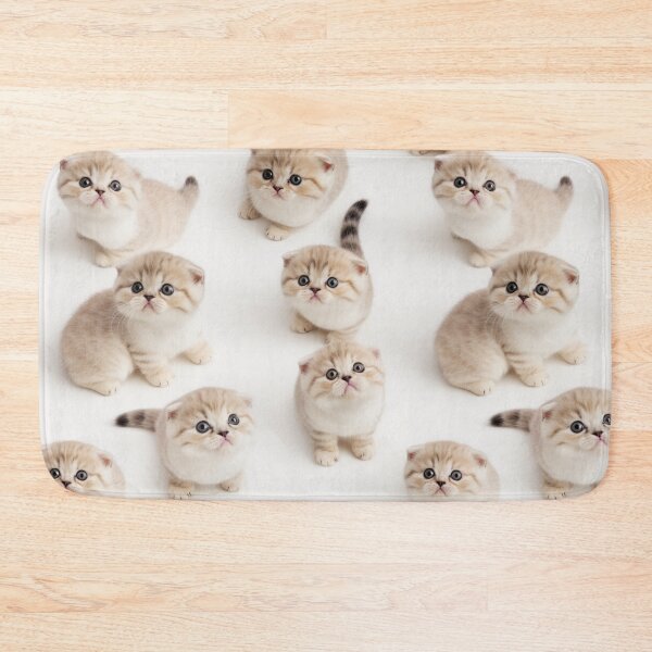 Item preview, Scottish Fold cat in seamless pattern. designed and sold by Whiteblueshop.