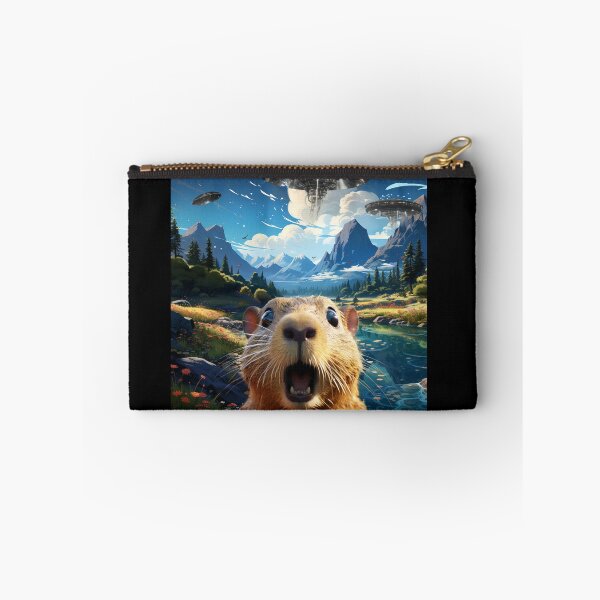 Item preview, Capybara Selfie with UFOs designed and sold by Master-Print.