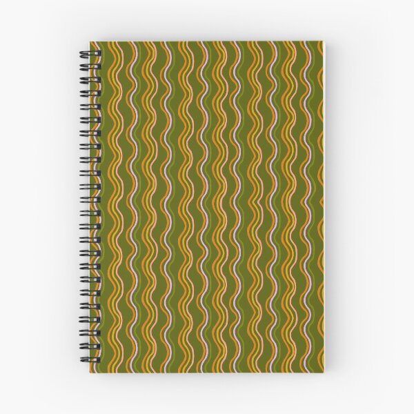 Item preview, Hand-Drawn Retro Waves on Olive designed and sold by springstdesign.