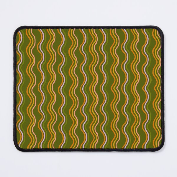 Item preview, Hand-Drawn Retro Waves on Olive designed and sold by springstdesign.