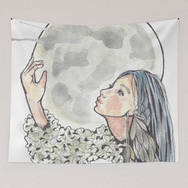 Item preview, Masked Girl Moon designed and sold by AnnaHuhn.