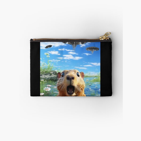 Item preview, Capybara Selfie with UFOs designed and sold by Master-Print.